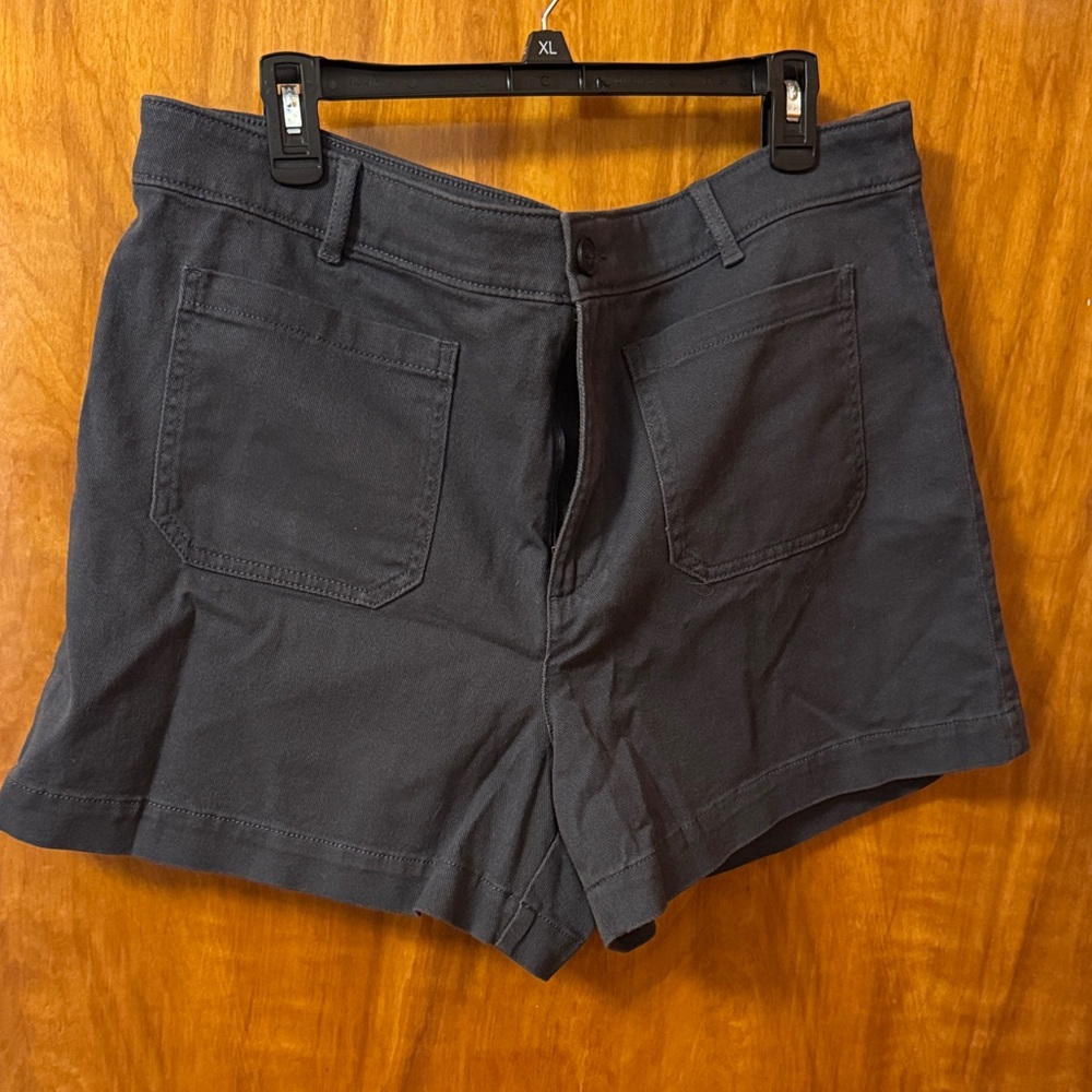 LOFT Outlet Charcoal High Waist Palmer Shorts